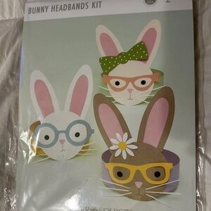 Paper Source Bunny Headband Kit in Pink, White, Brown, Green and Yellow